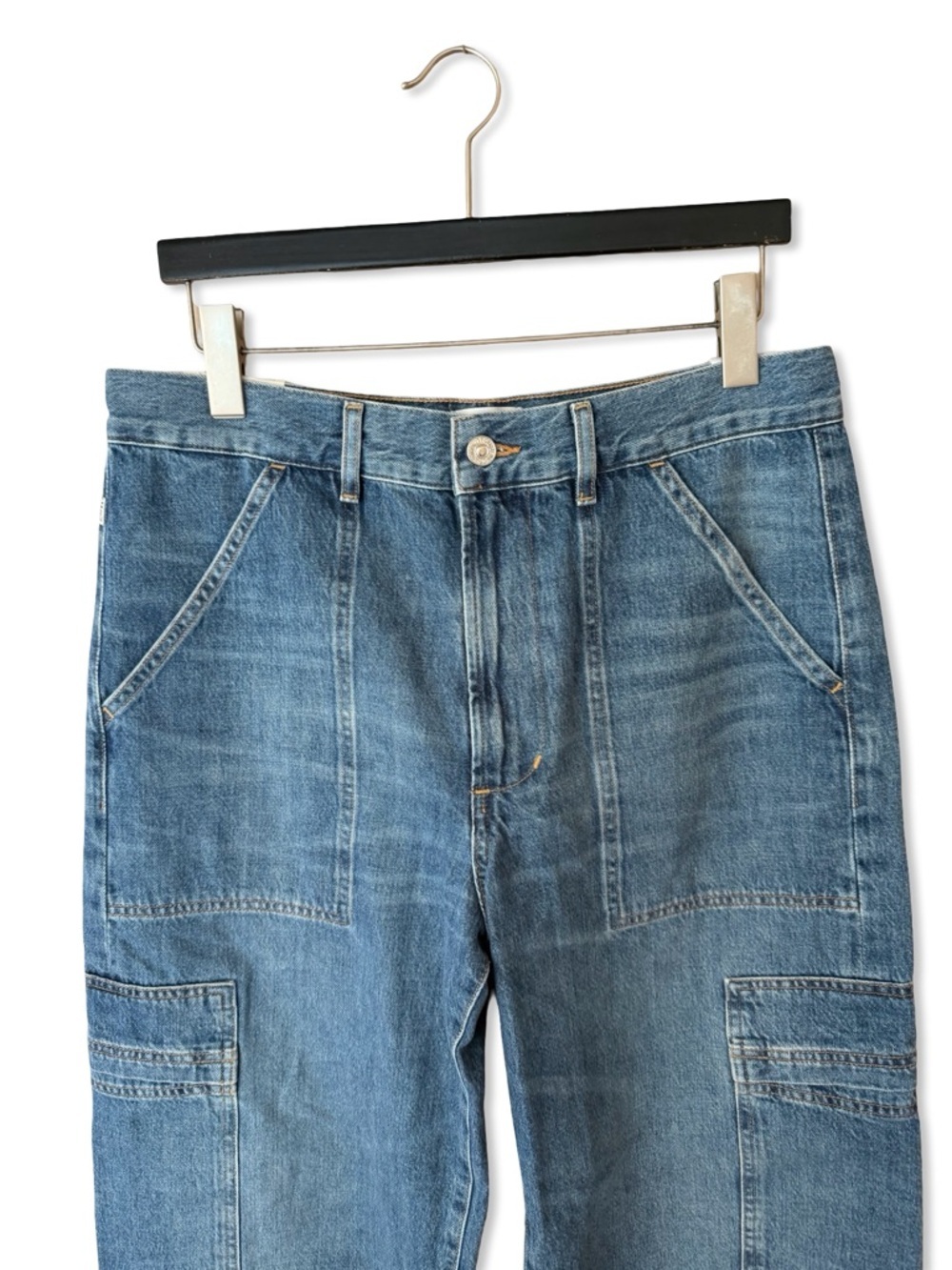 Citizens of Humanity Marcelle Cargo Jeans iElysian Blue Carpenter Denim Pants 30 - Picture 5 of 13